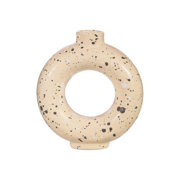 Circular Sand and Terrazzo Speckled  Vase