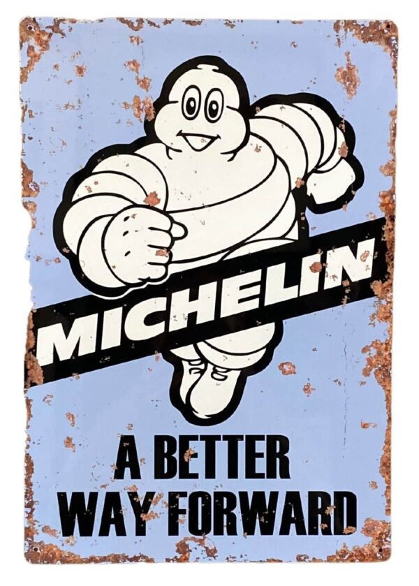 Metal Vintage Wall Sign - Michelin A Better Way Forward Tyres