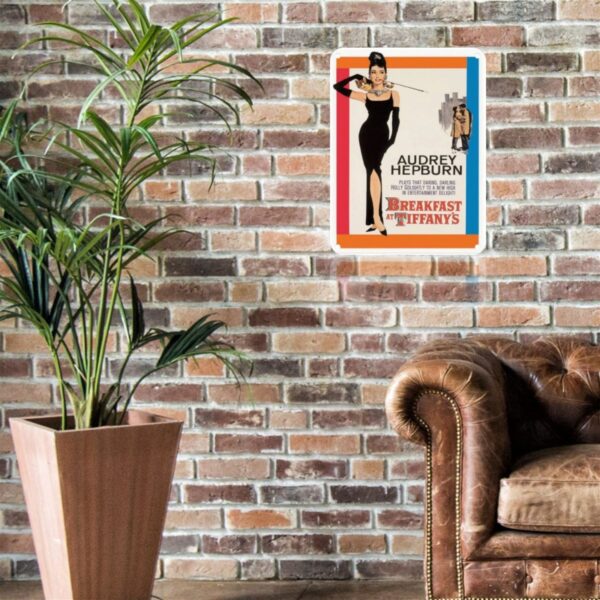 Large Metal Sign 60 x 49.5cm Movie Poster Audrey Hepburn
