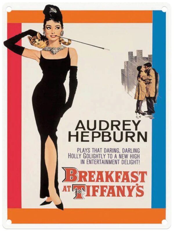 Large Metal Sign 60 x 49.5cm Movie Poster Audrey Hepburn