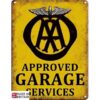 Large Metal Sign 60 x 49.5cm Approved Garage Services