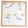 Square Photo Frame With Star Pegs For Six Photographs