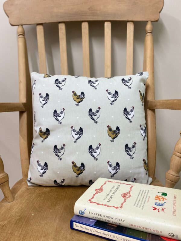 Scatter Cushion With A Chicken Print Design