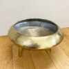 Gold Metal Planter/Bowl With Feet 39cm