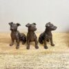 Set of Three Bronze Dog Pot Risers