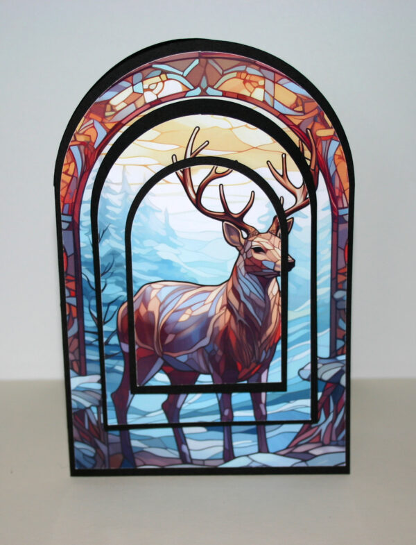 Stained Glass Stag 1