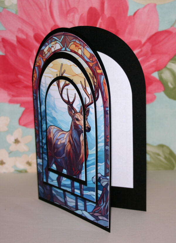 Stained Glass Stag 1a