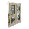 Silver & Wooden Multi Photo Frame